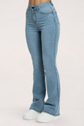 Дънки с клоширани крачоли perfect slim long light blue