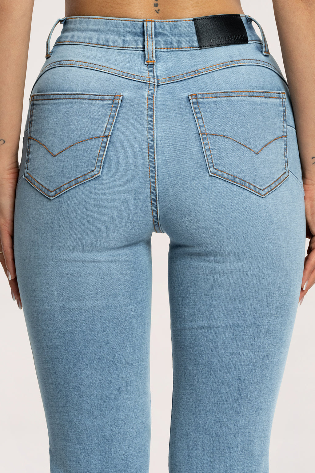 Дънки с клоширани крачоли perfect slim long light blue