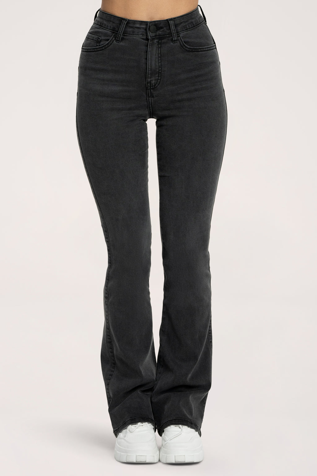 Дънки с клоширани крачоли perfect slim long black