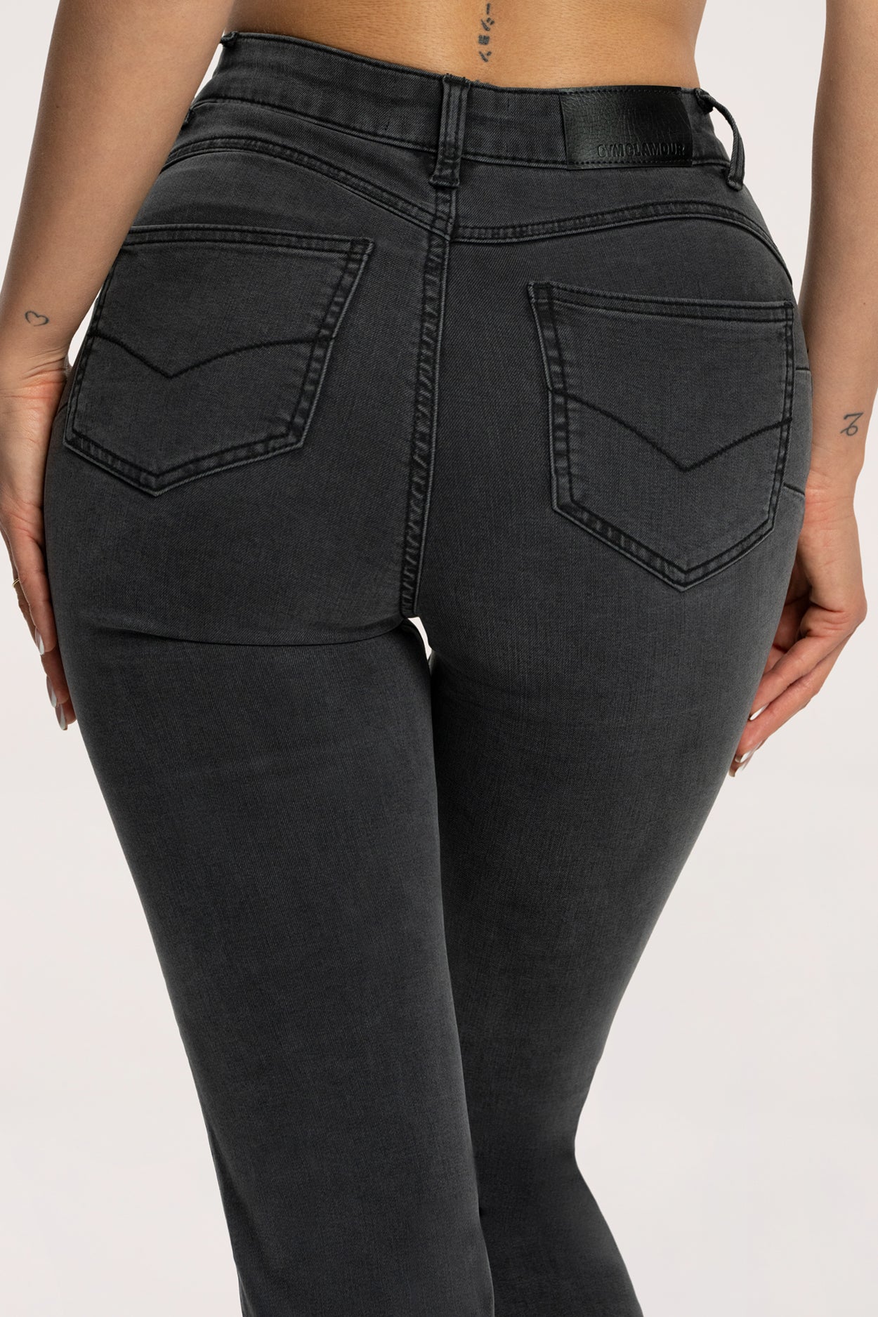 Дънки с клоширани крачоли perfect slim long black