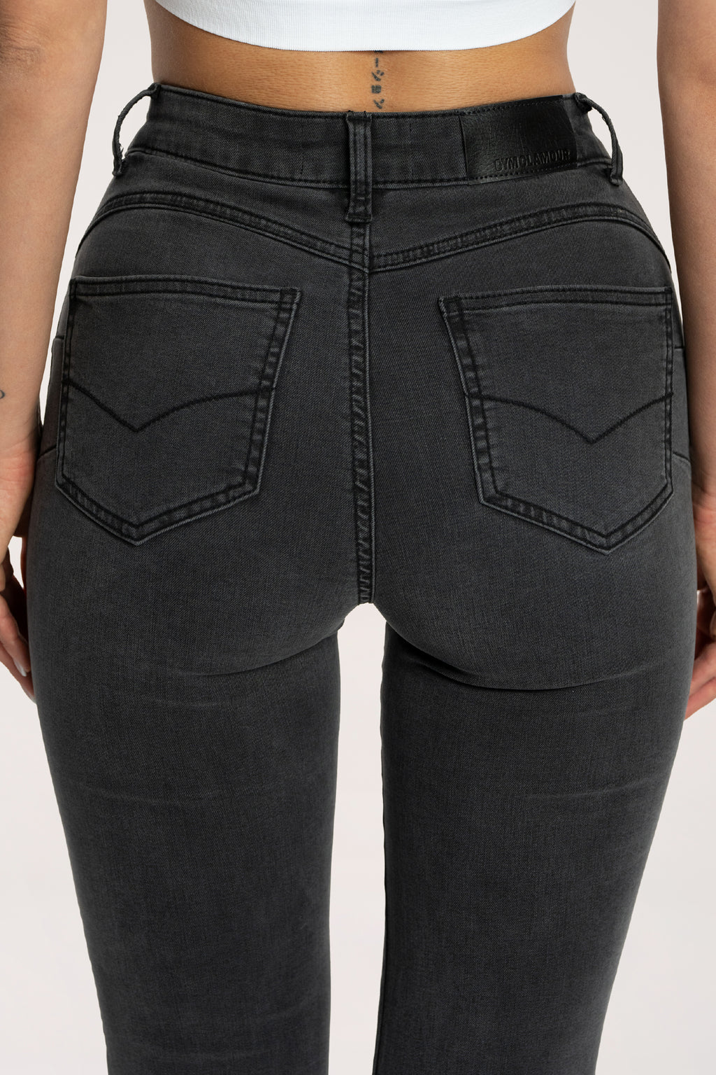 Дънки с клоширани крачоли perfect slim long black