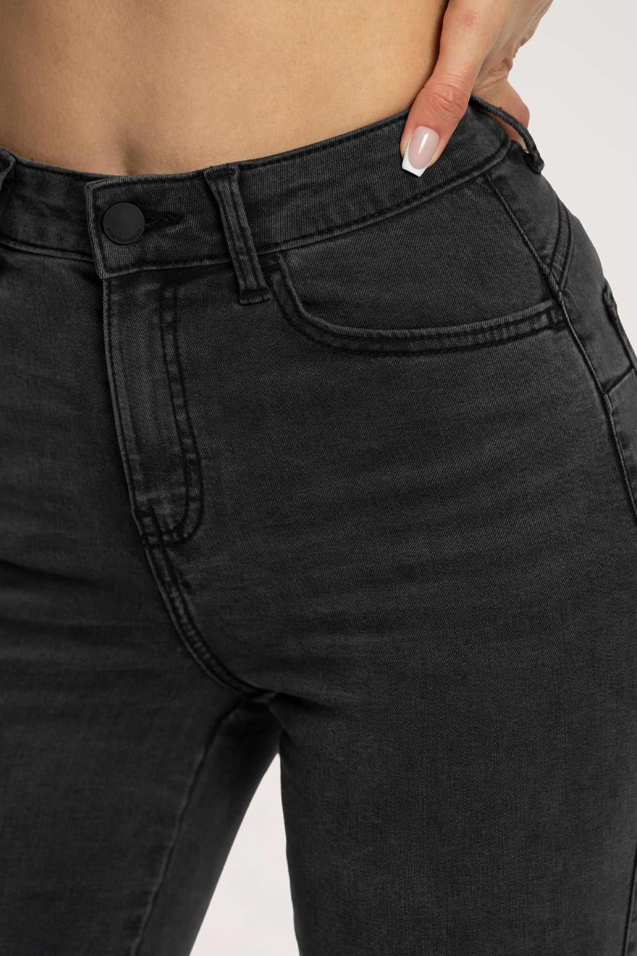 Дънки с клоширани крачоли perfect slim long black