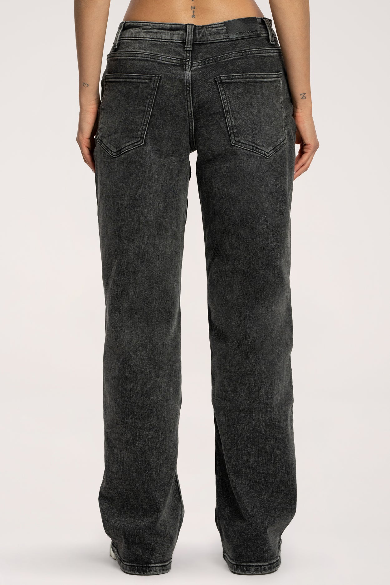 Широки дънки wide с ниска талия long grey
