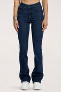 Дънки с клоширани крачоли push up navy blue