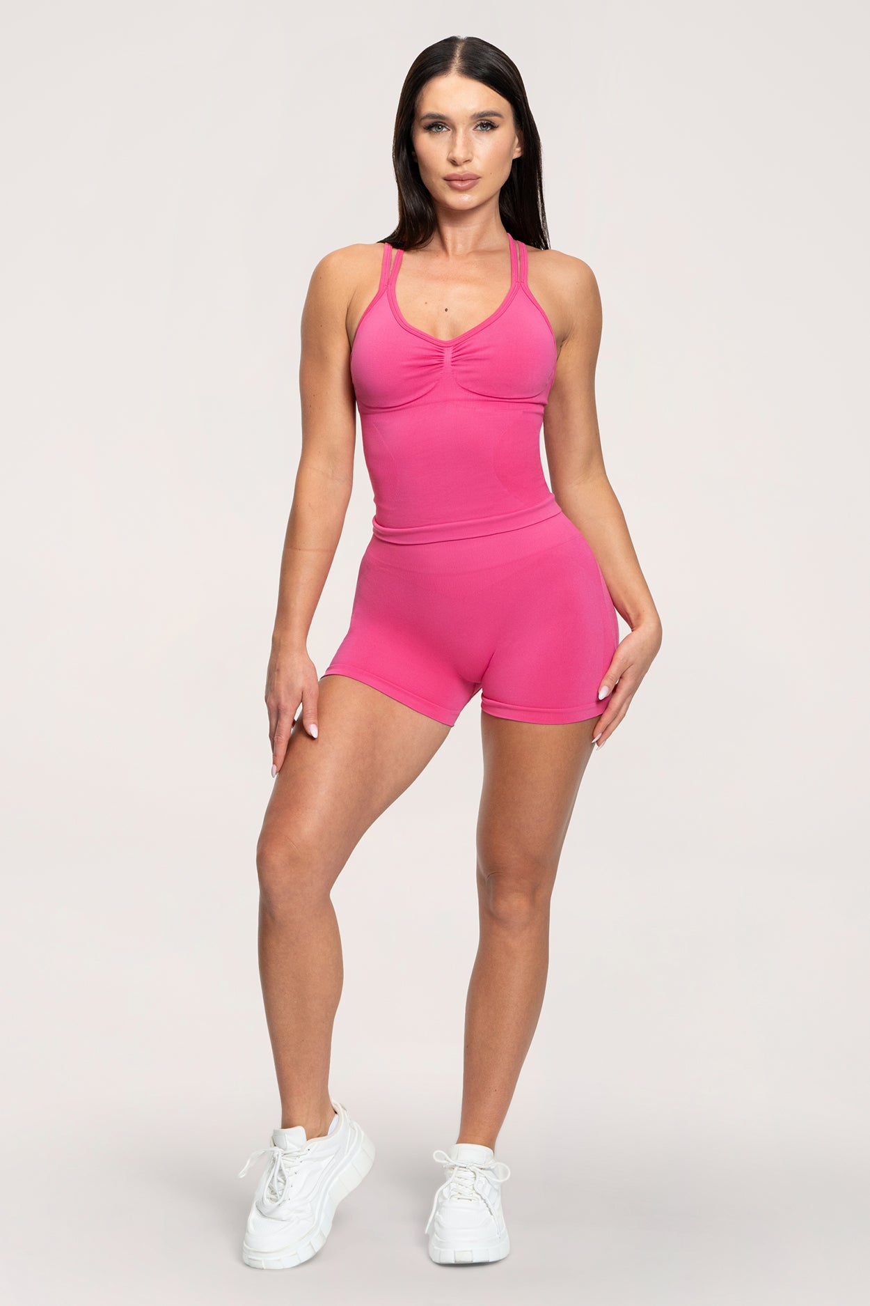 Къси панталони Fake BBL hot pink
