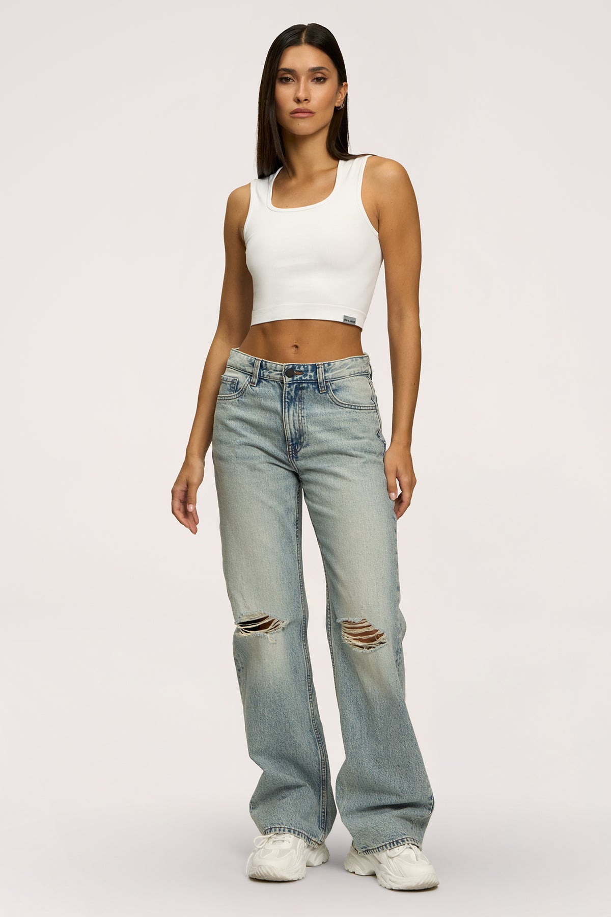 Дънки wide relaxed light blue