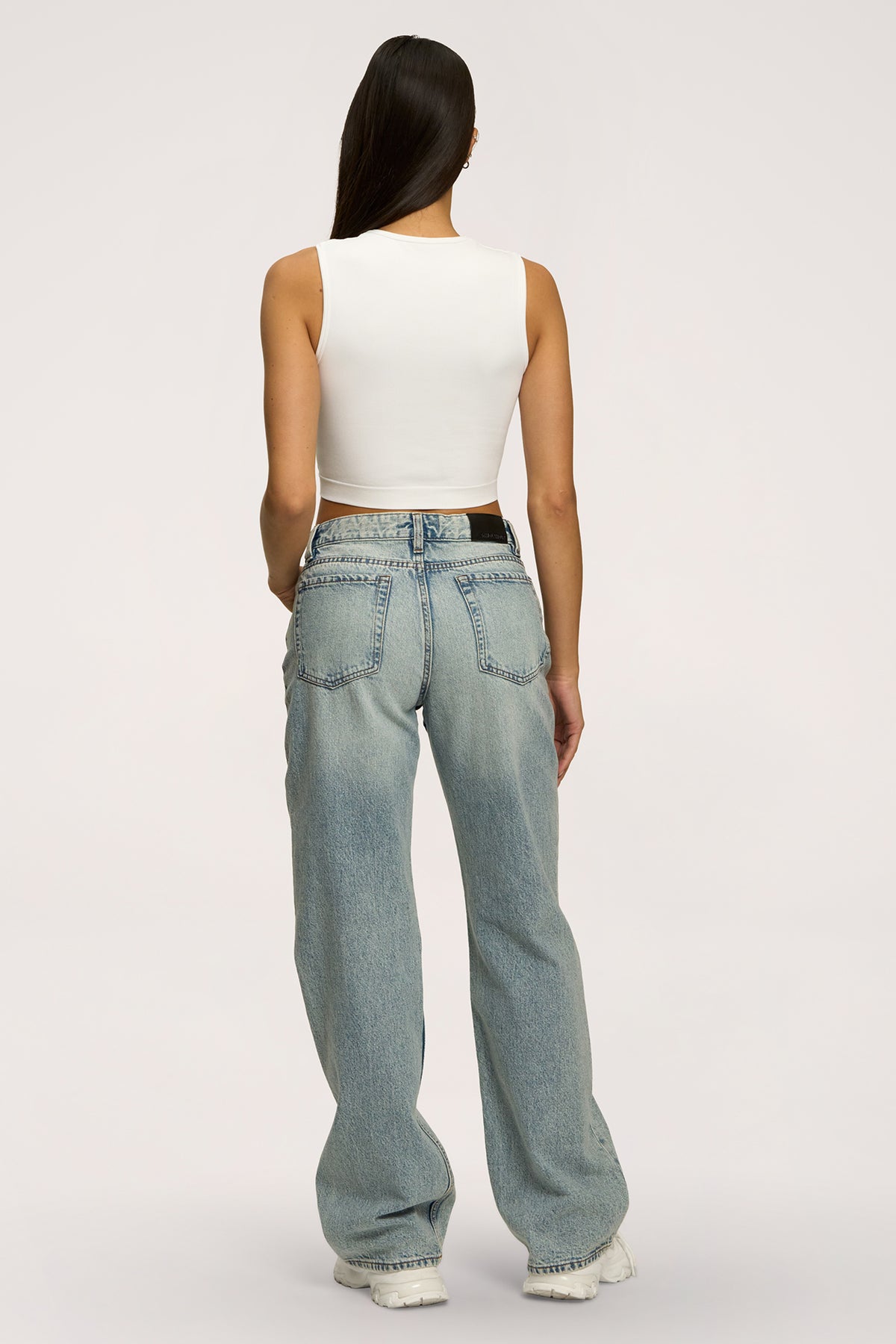 Дънки wide relaxed light blue