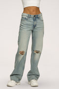 Дънки wide relaxed light blue