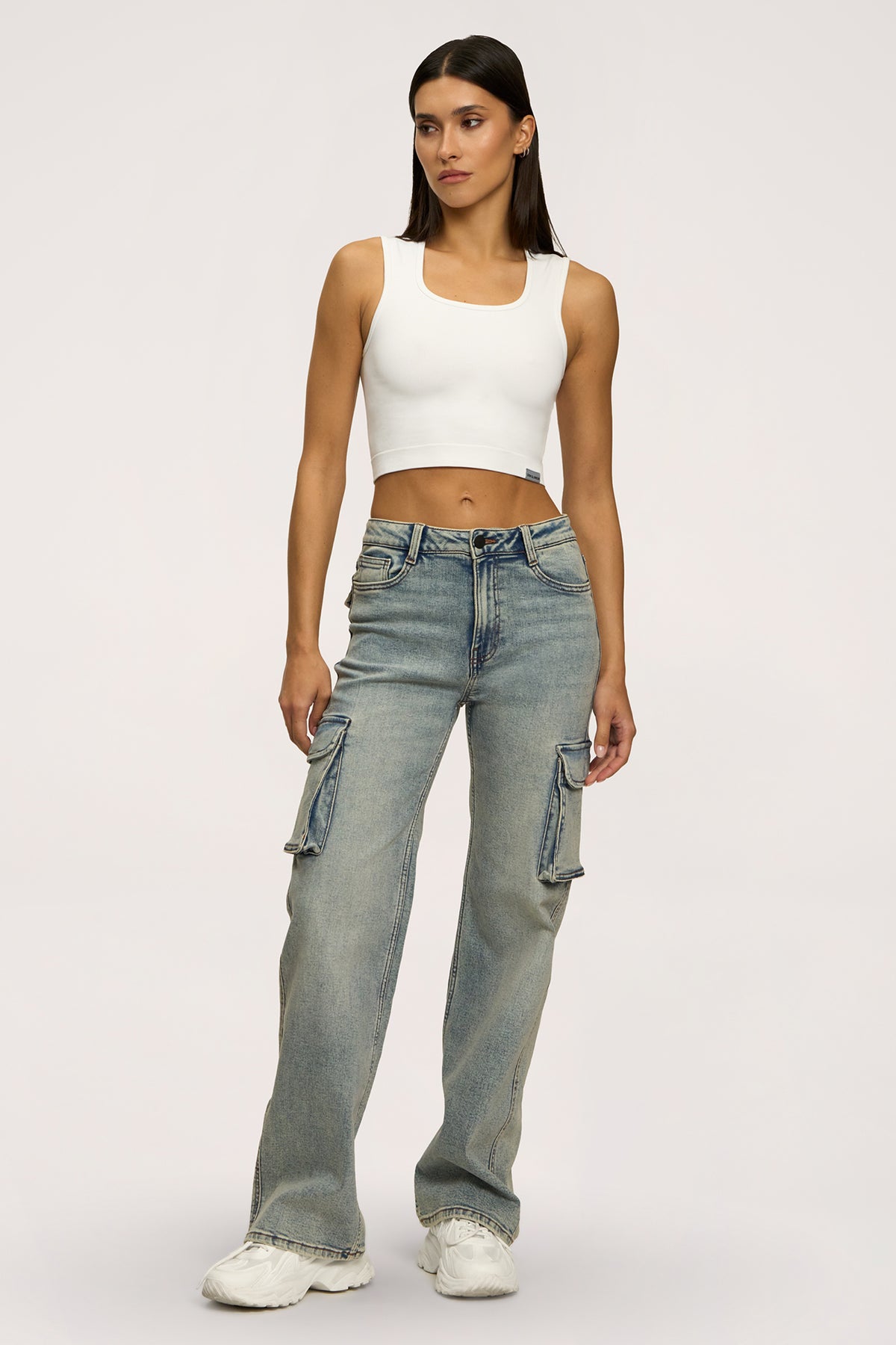 Дънки cargo washed blue