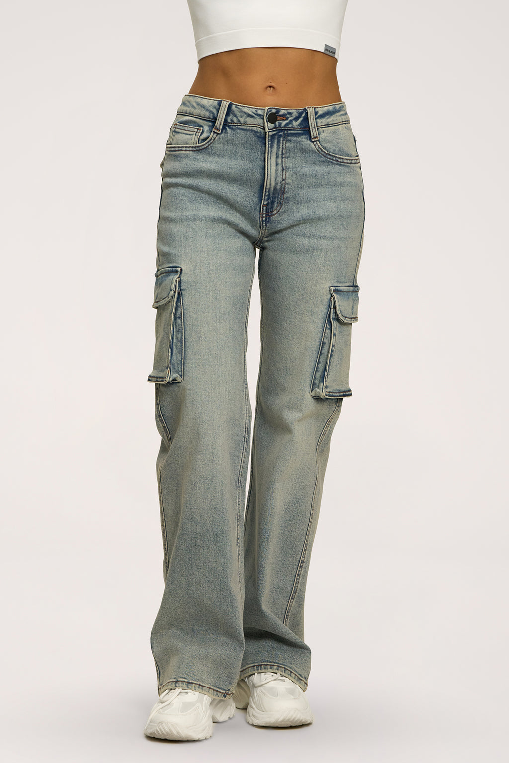 Дънки cargo washed blue