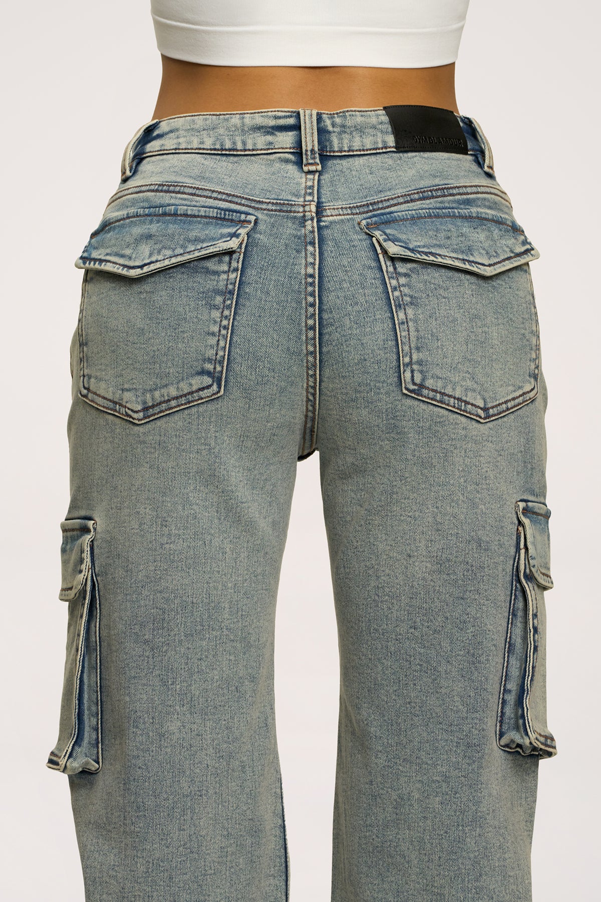 Дънки cargo washed blue