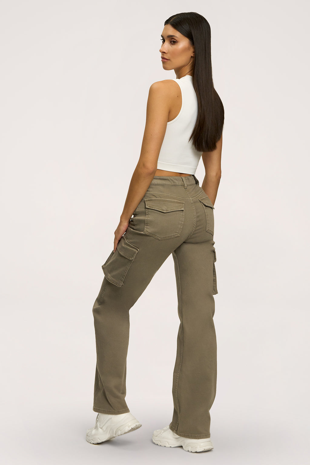 Дънки cargo green olive