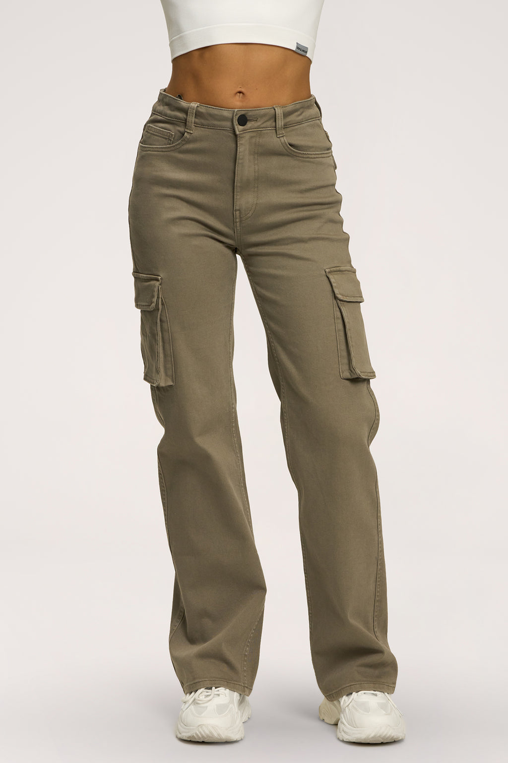 Дънки cargo green olive