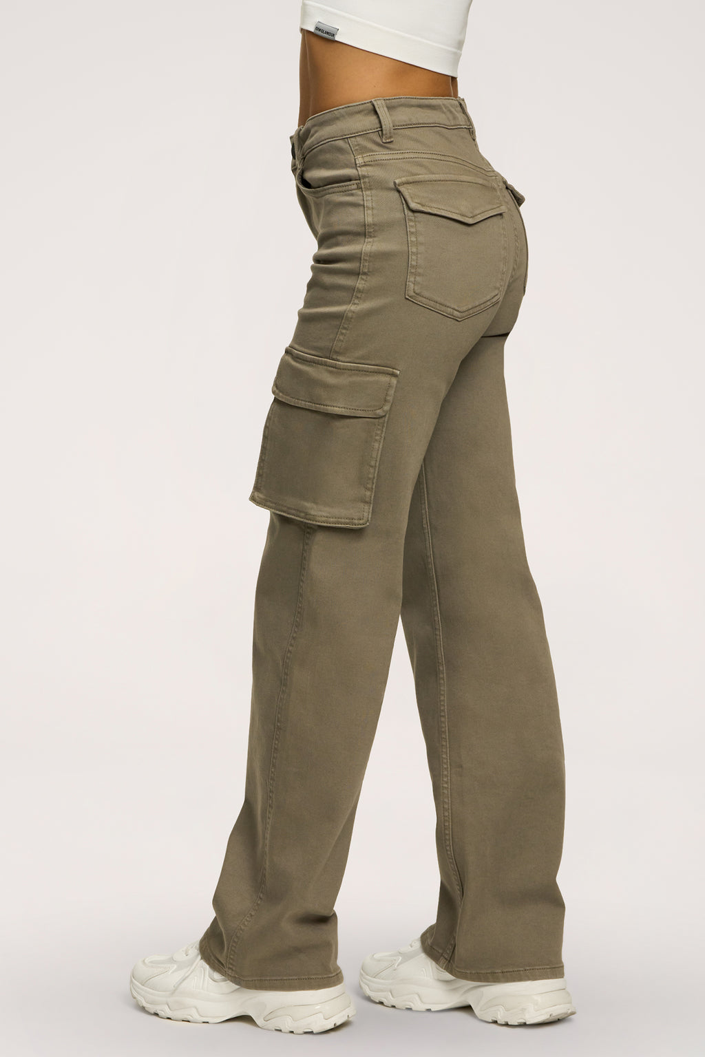 Дънки cargo green olive
