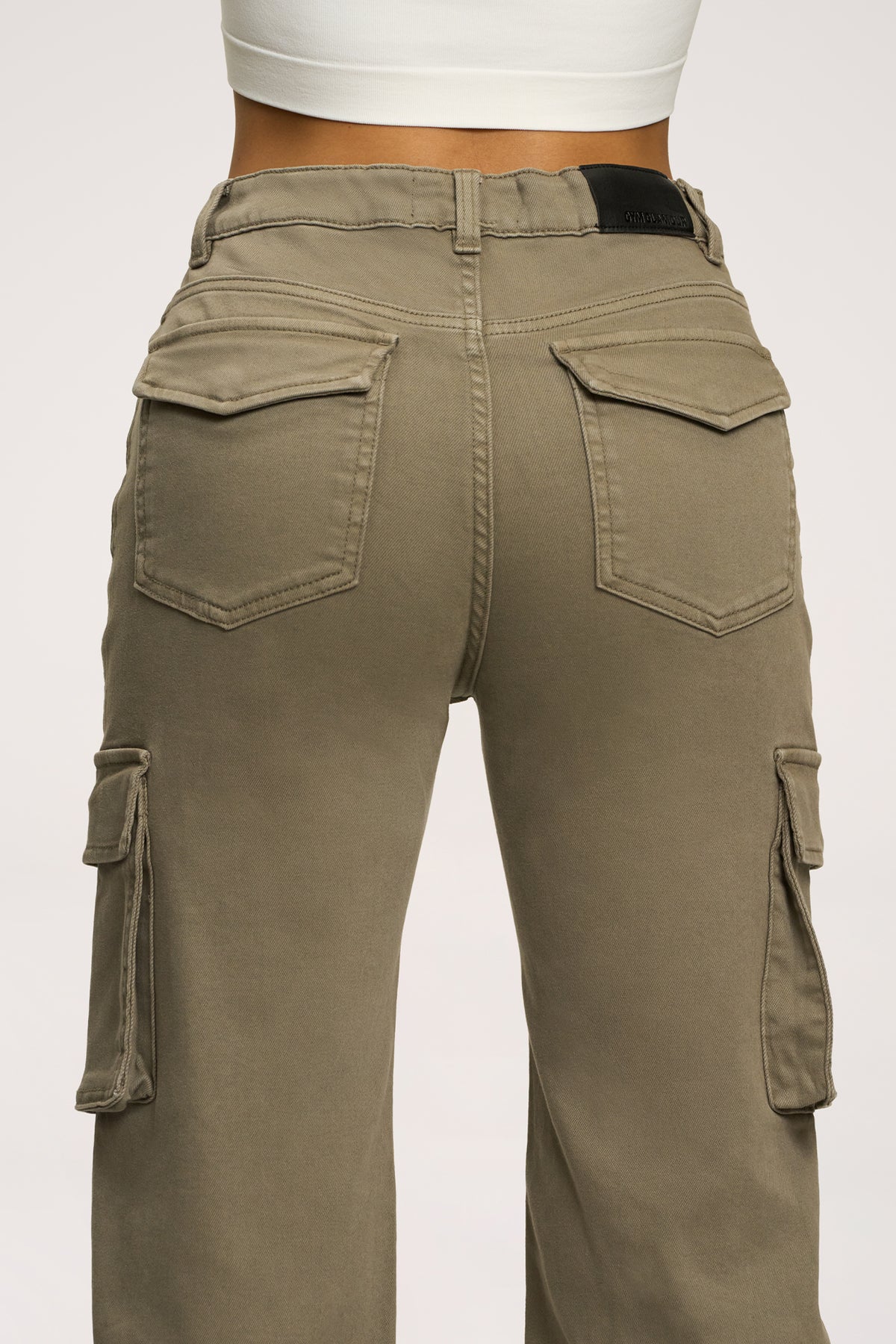 Дънки cargo green olive