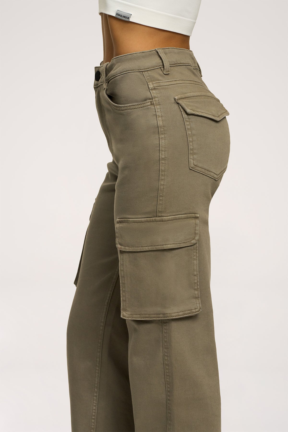 Дънки cargo green olive