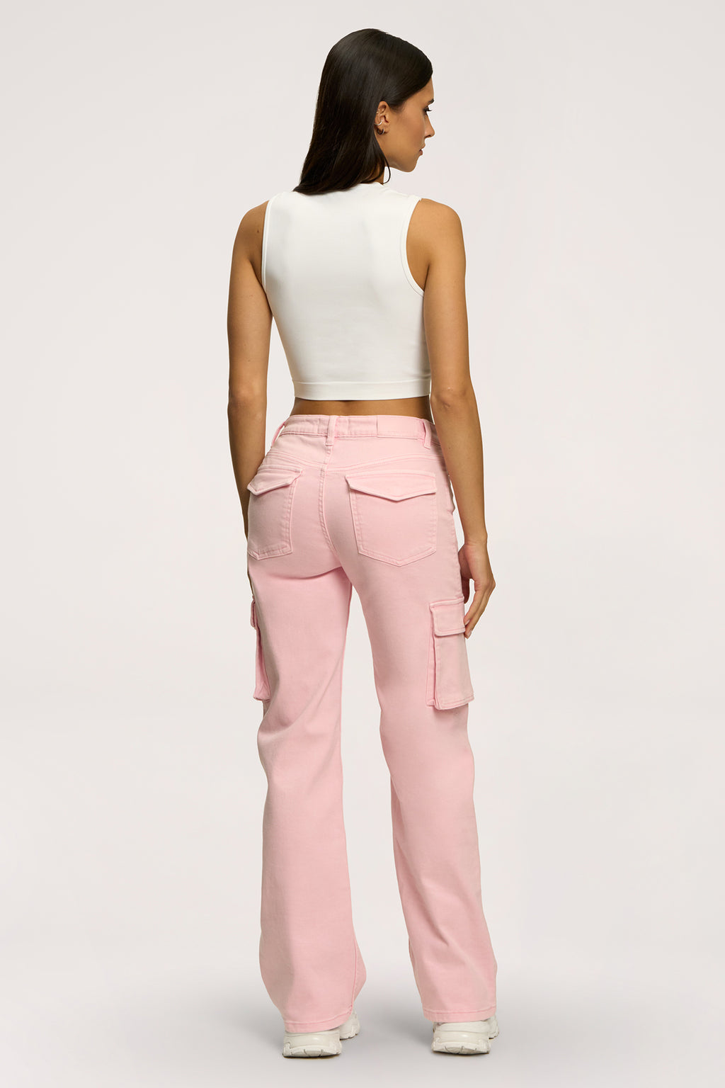 Дънки cargo light pink