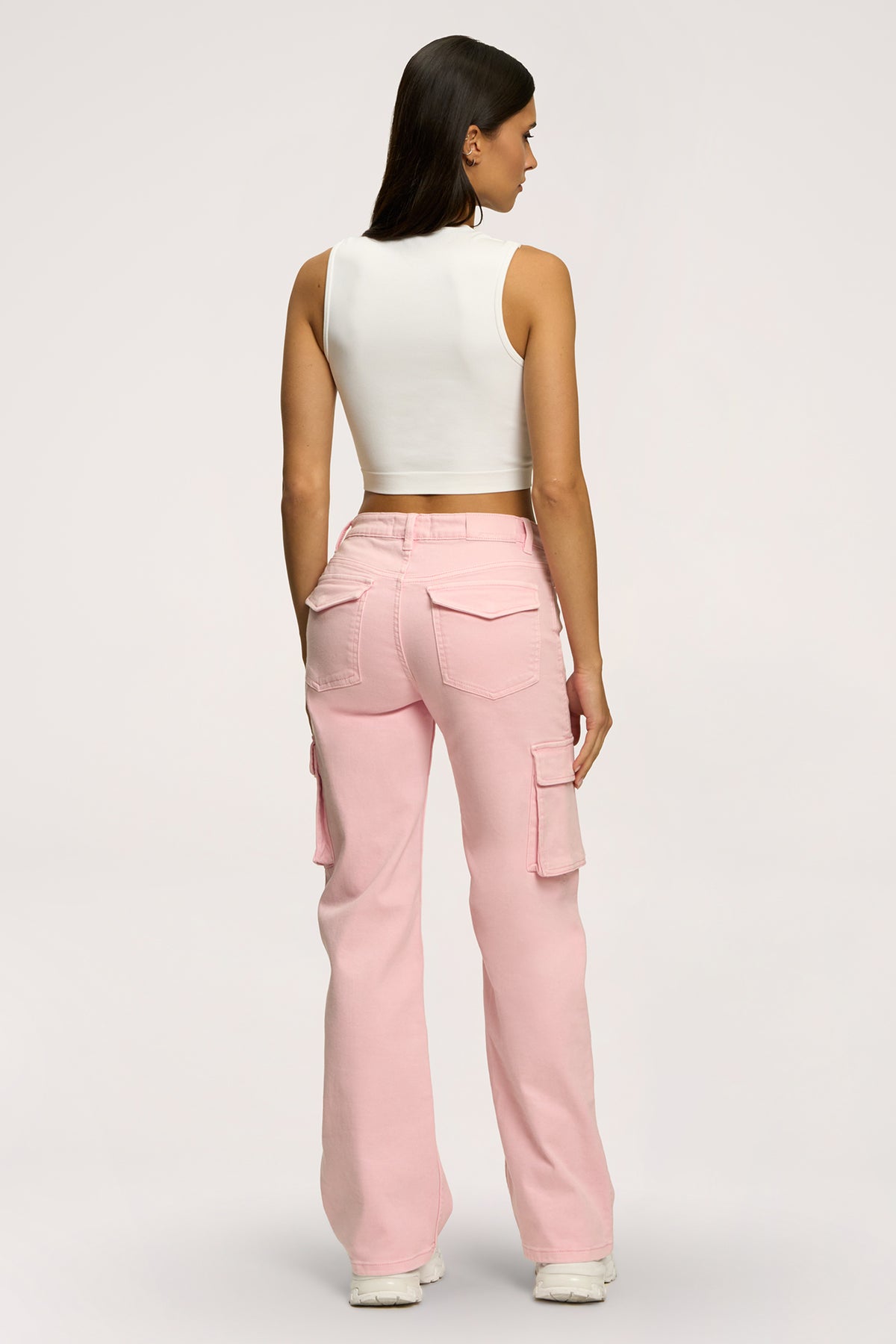 Дънки cargo light pink