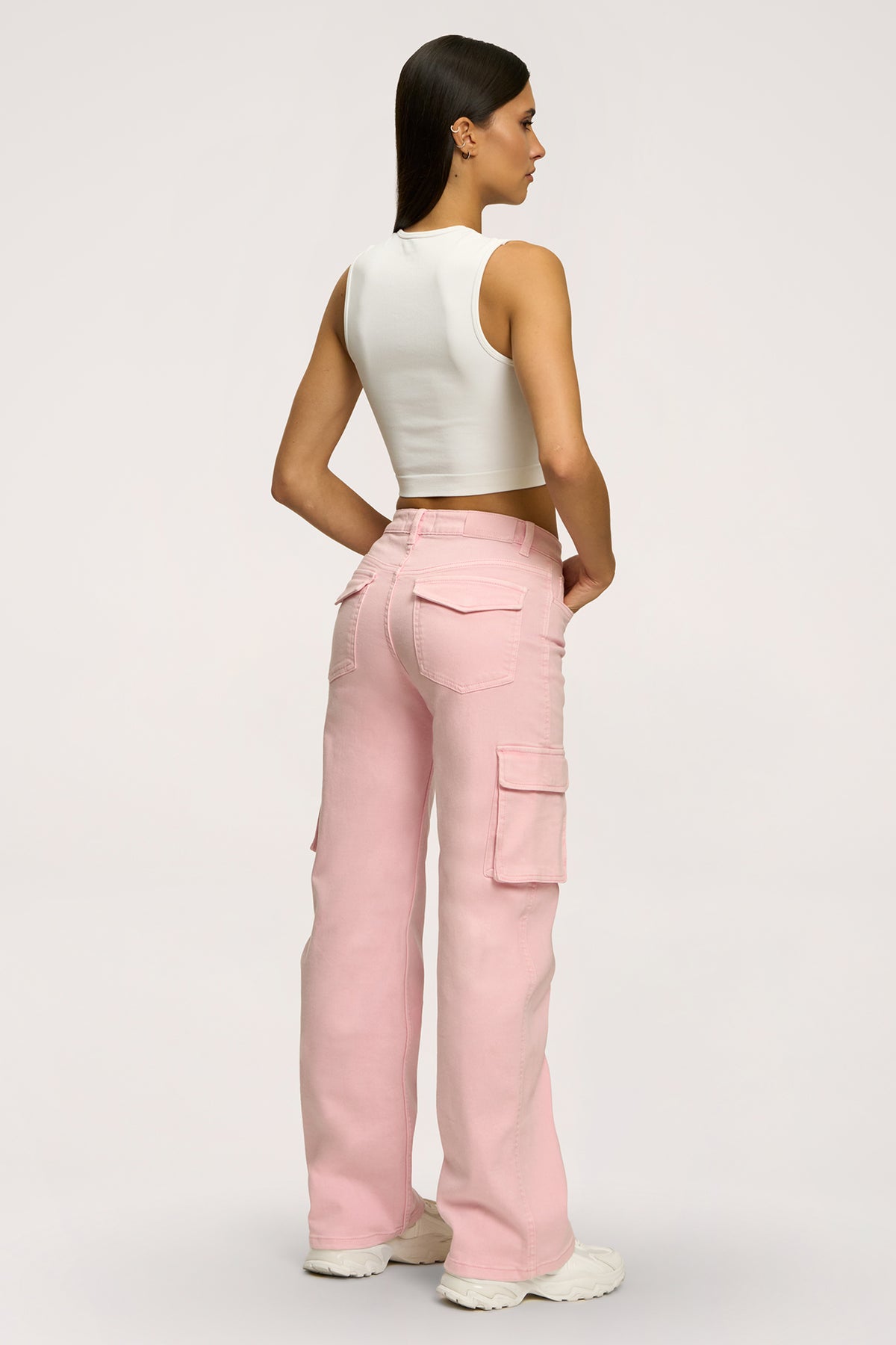 Дънки cargo light pink