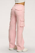 Дънки cargo light pink
