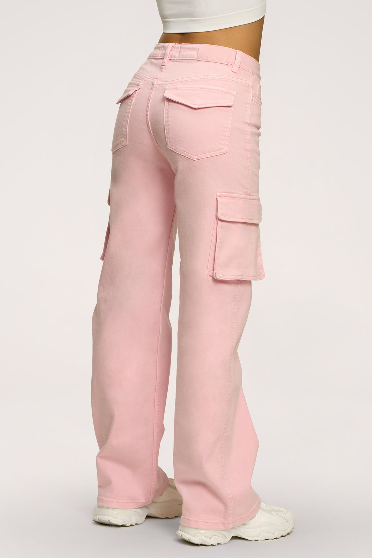 Дънки cargo light pink