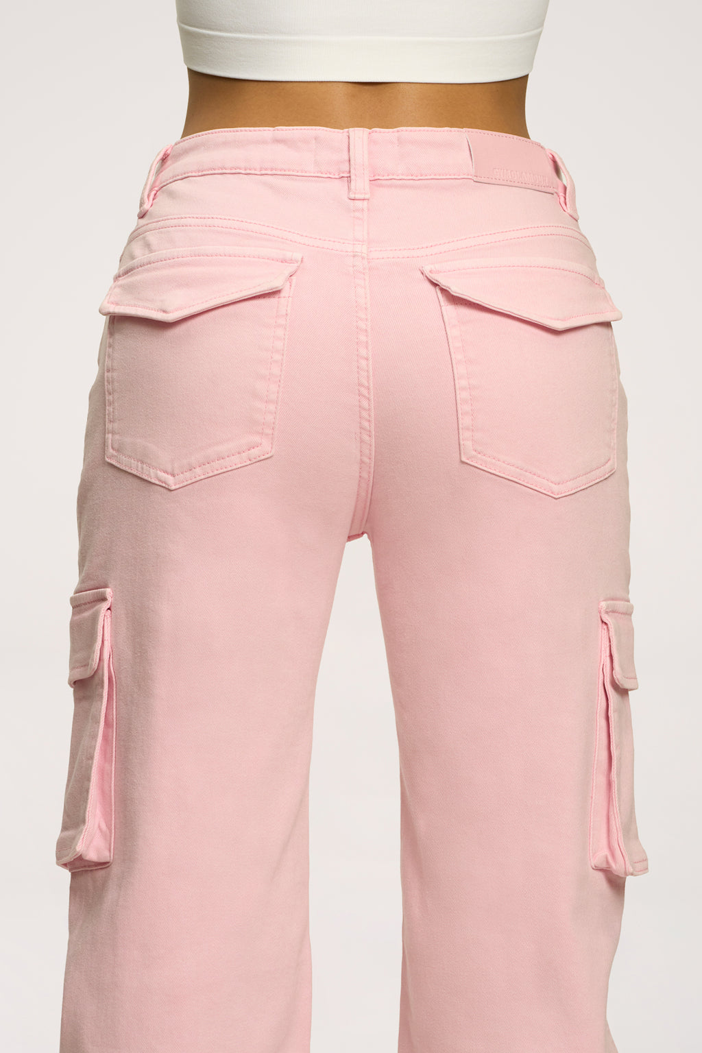Дънки cargo light pink