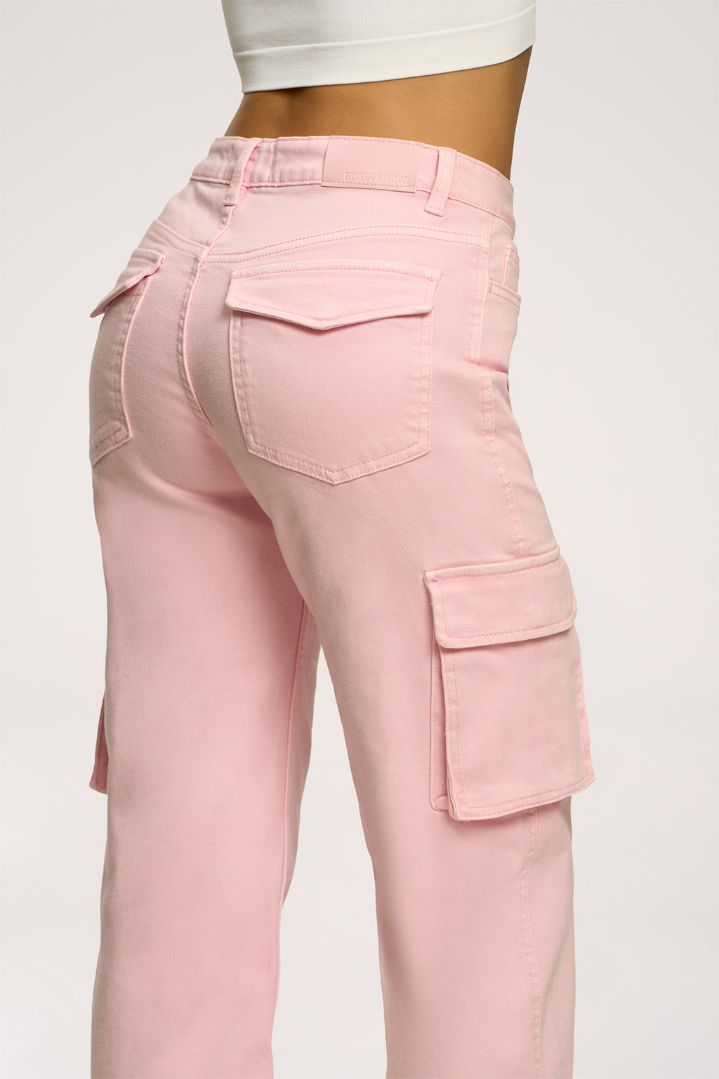 Дънки cargo light pink