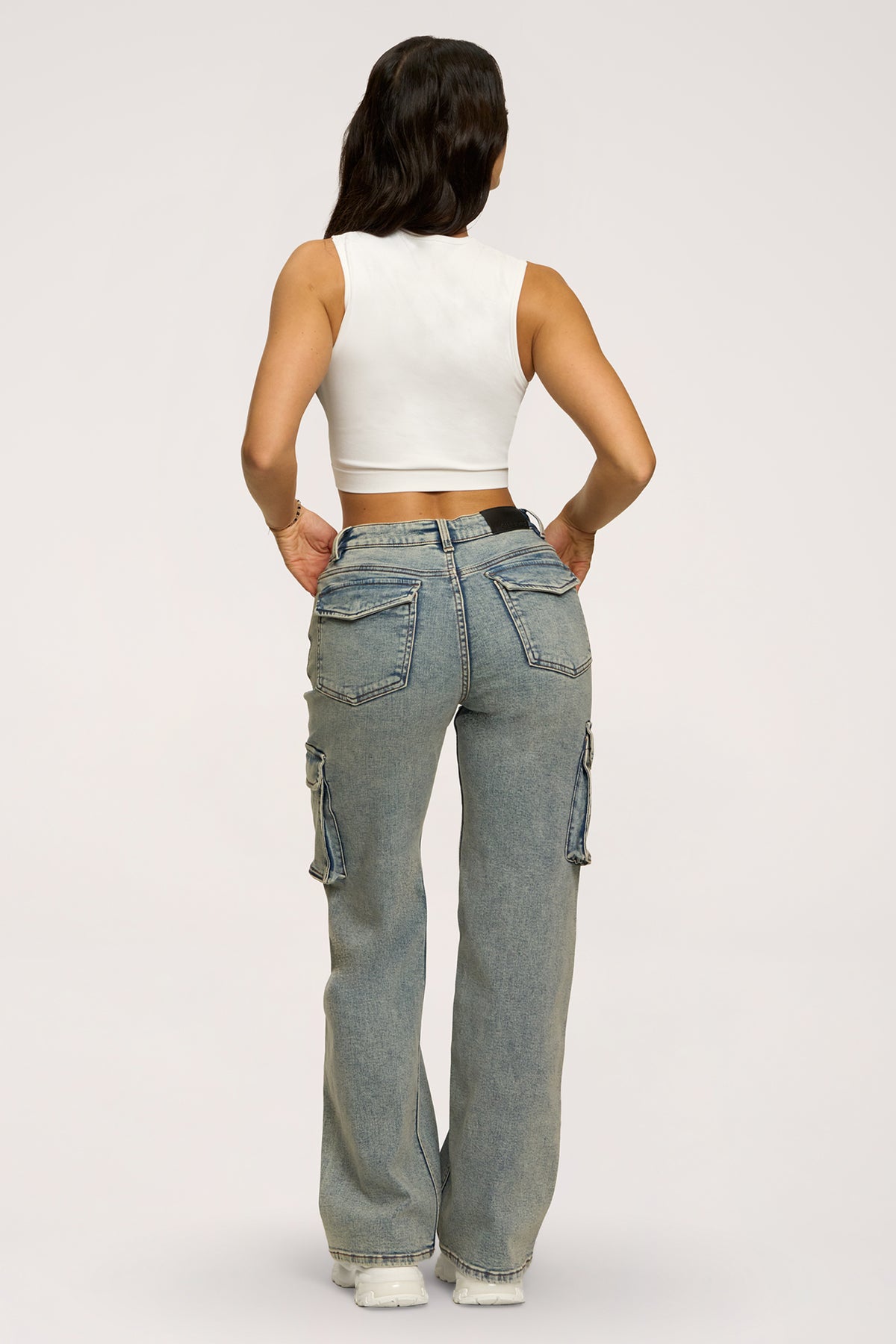 Дънки cargo washed blue