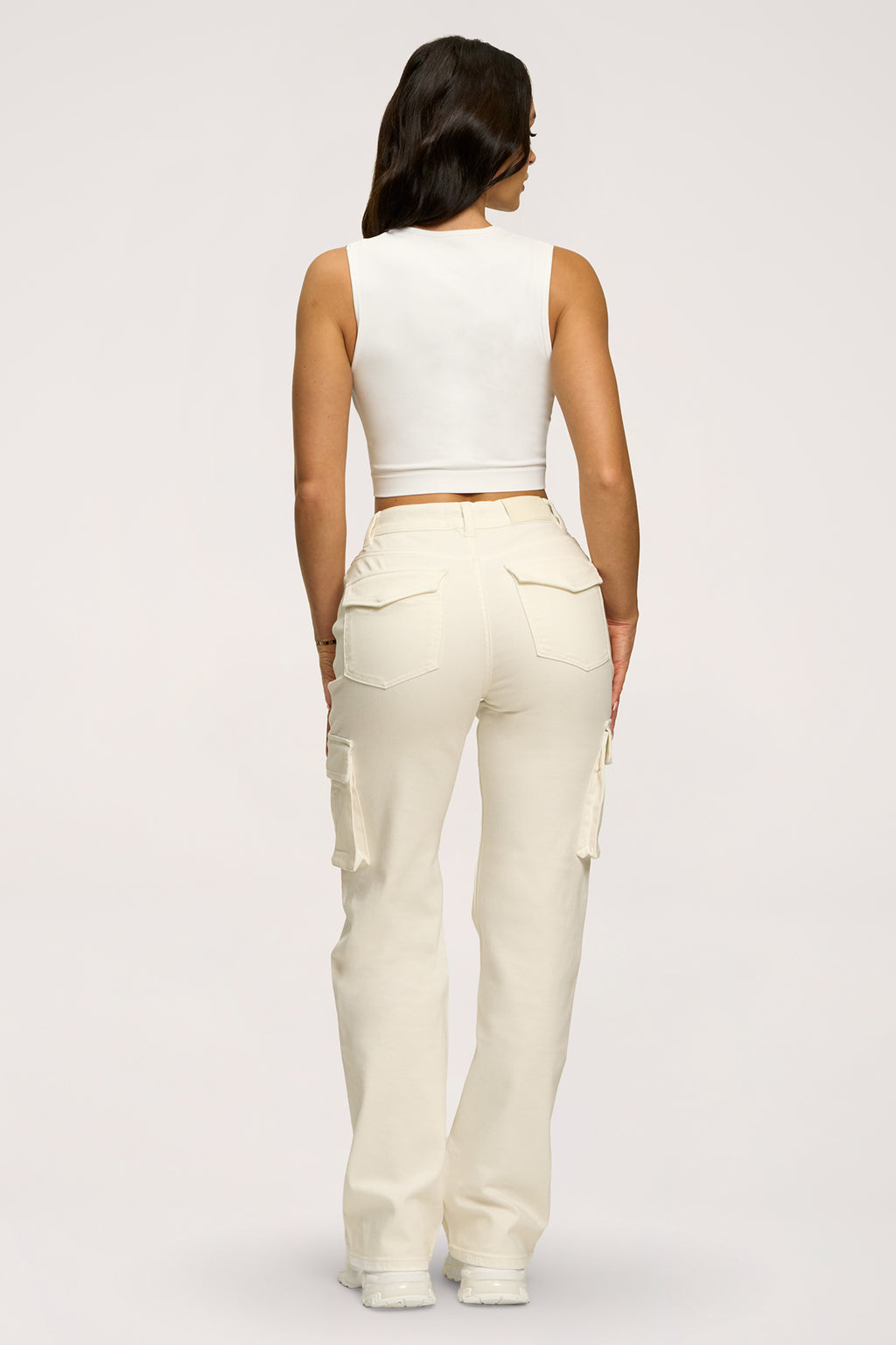 Дънки cargo off white