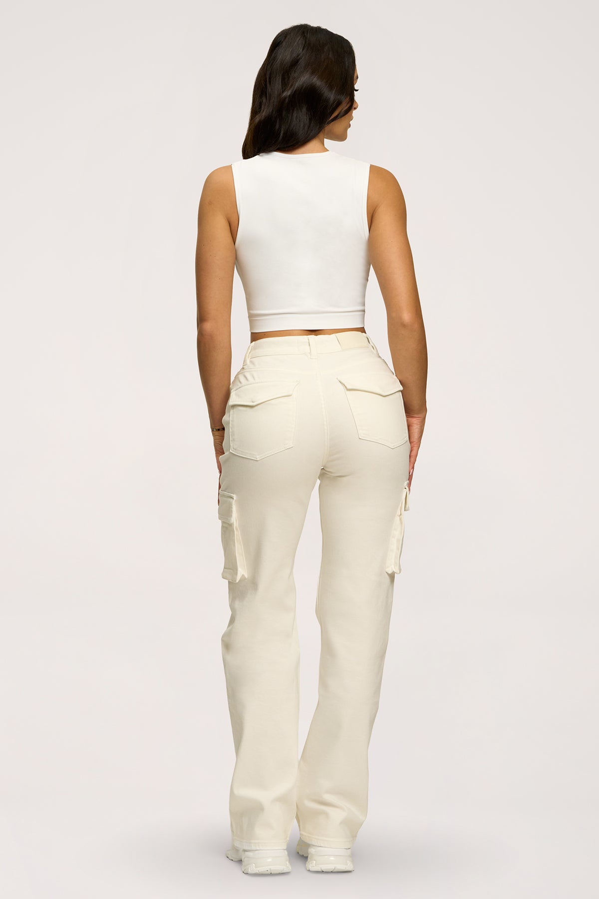 Дънки cargo off white