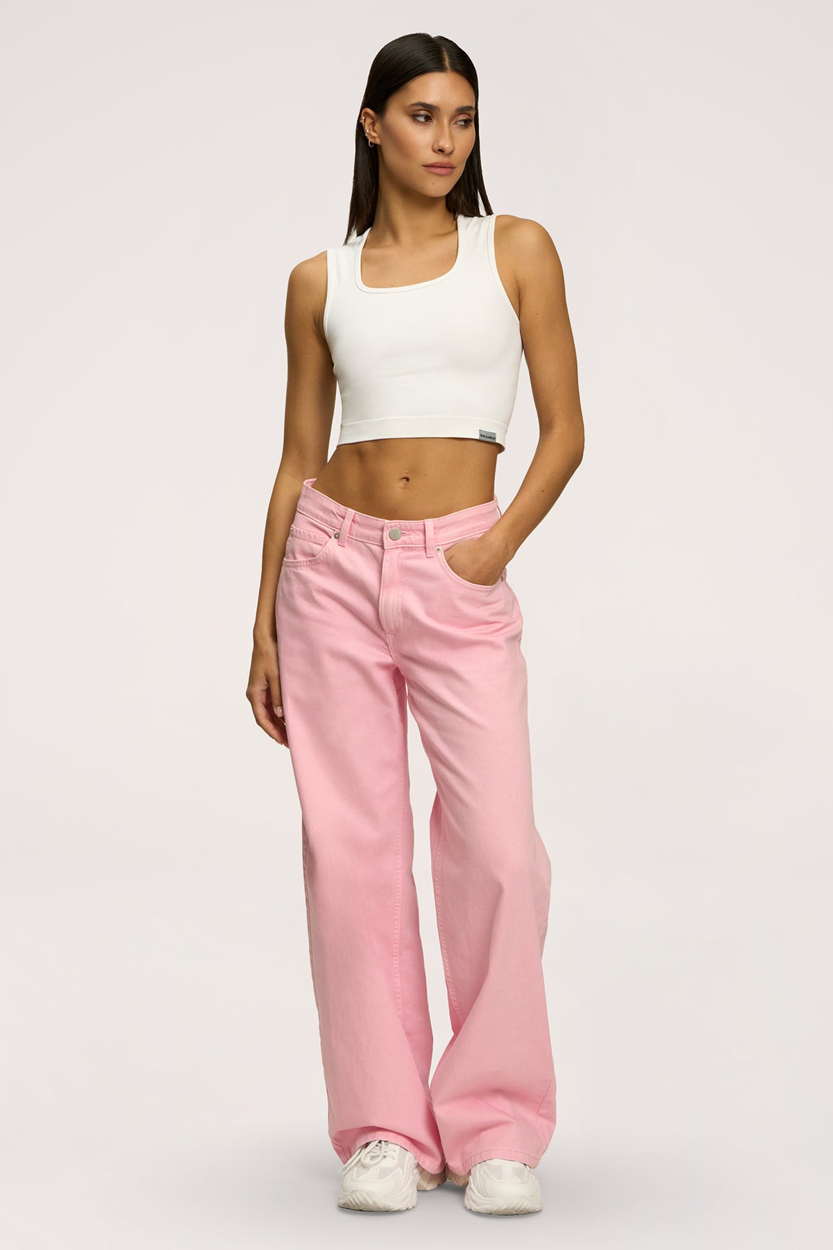 Дънки boyfriend pink