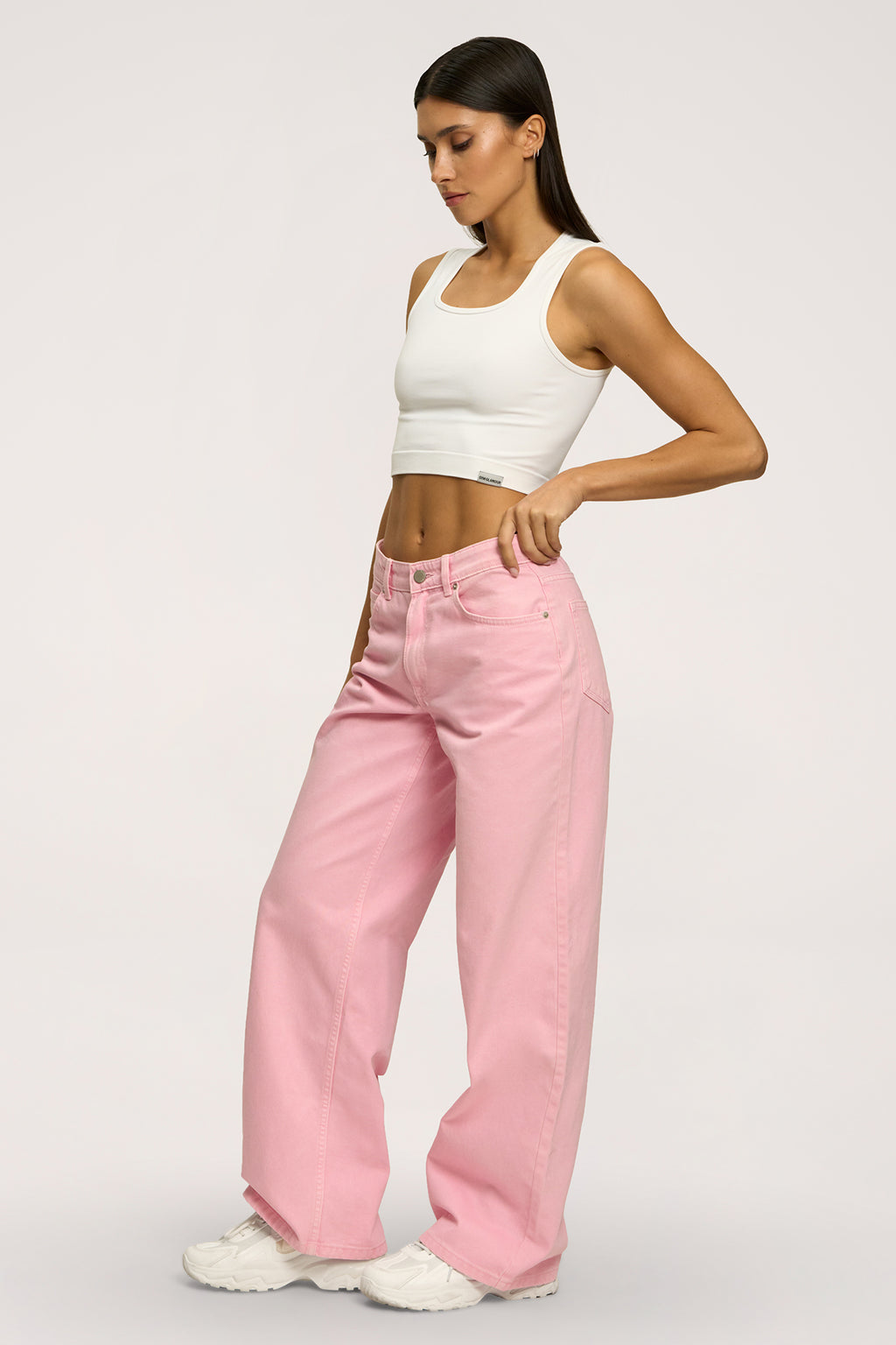 Дънки boyfriend pink