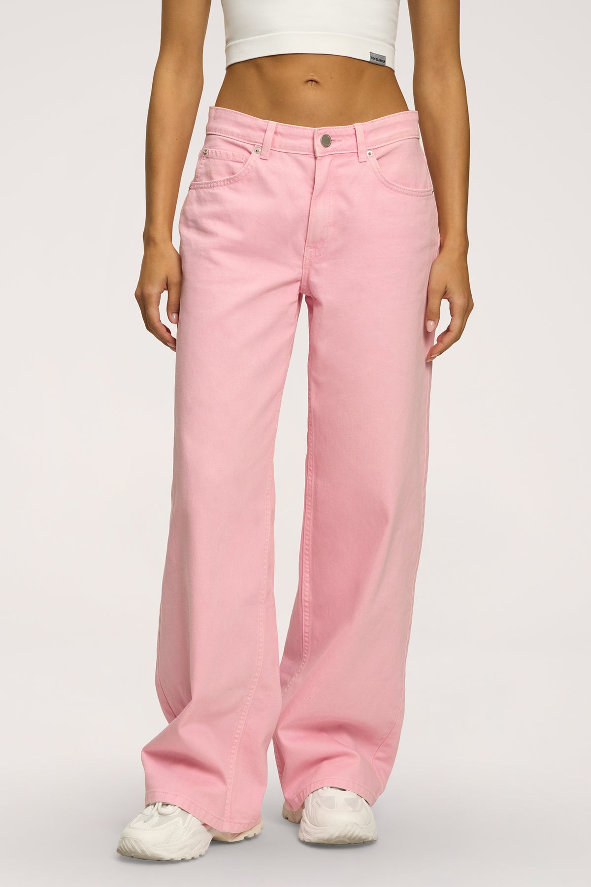 Дънки boyfriend pink