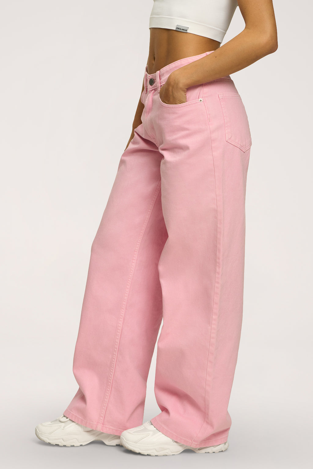 Дънки boyfriend pink