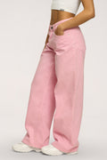 Дънки boyfriend pink
