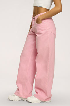 Дънки boyfriend pink