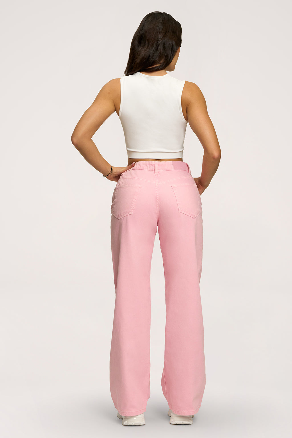 Дънки boyfriend pink