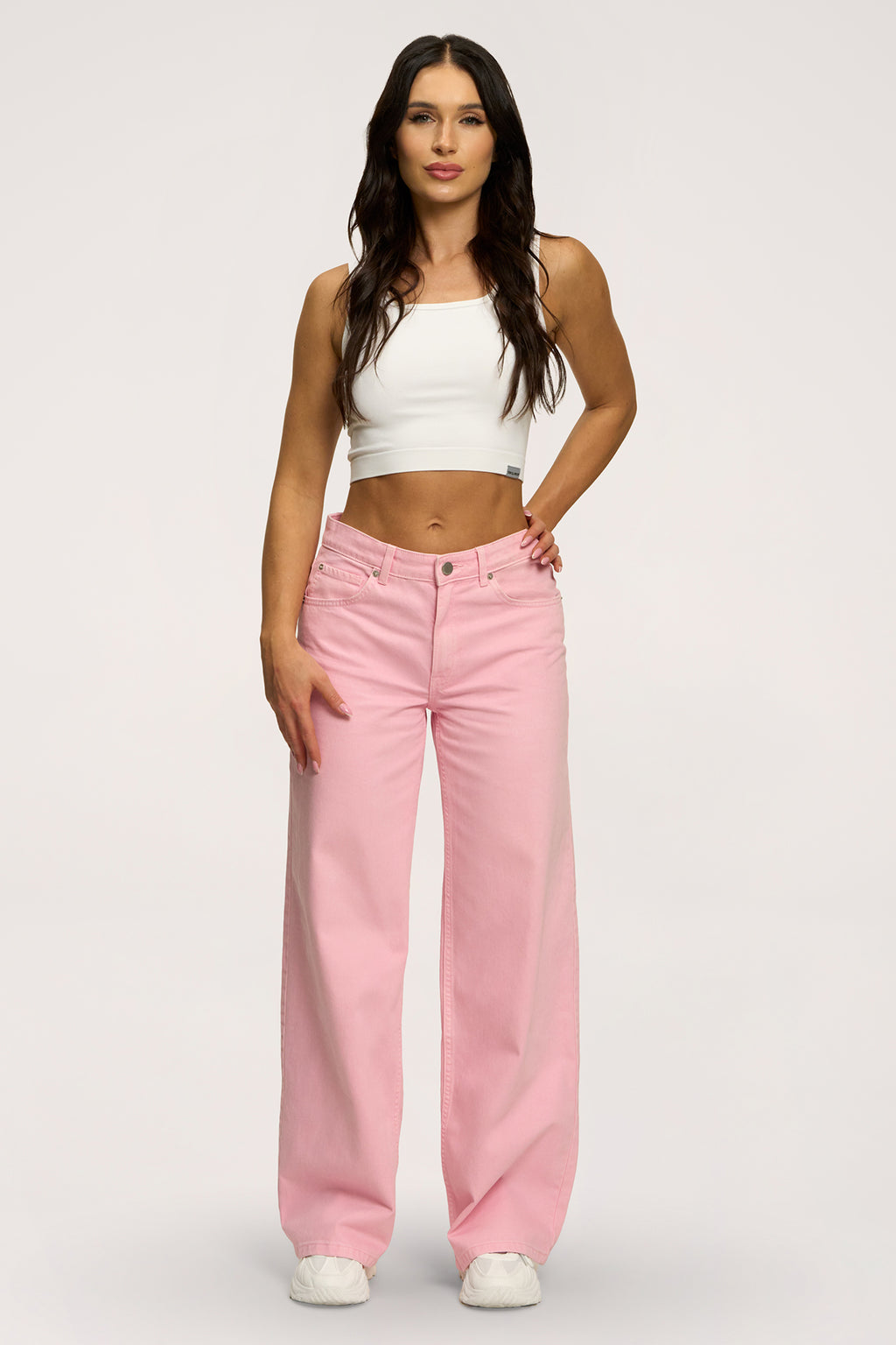 Дънки boyfriend pink