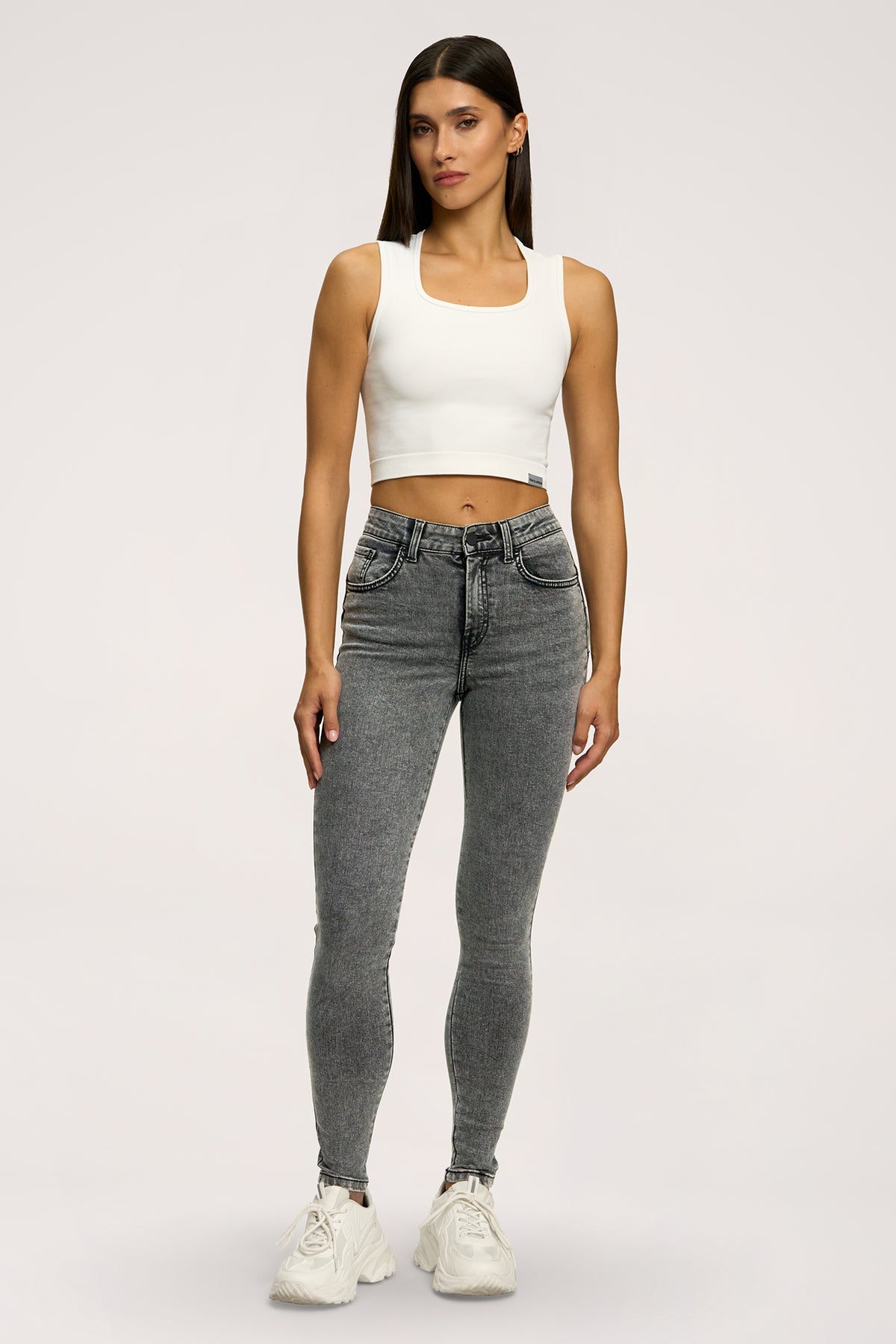 Дънки skinny perfect slim light grey