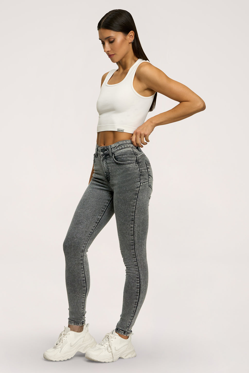 Дънки skinny perfect slim light grey