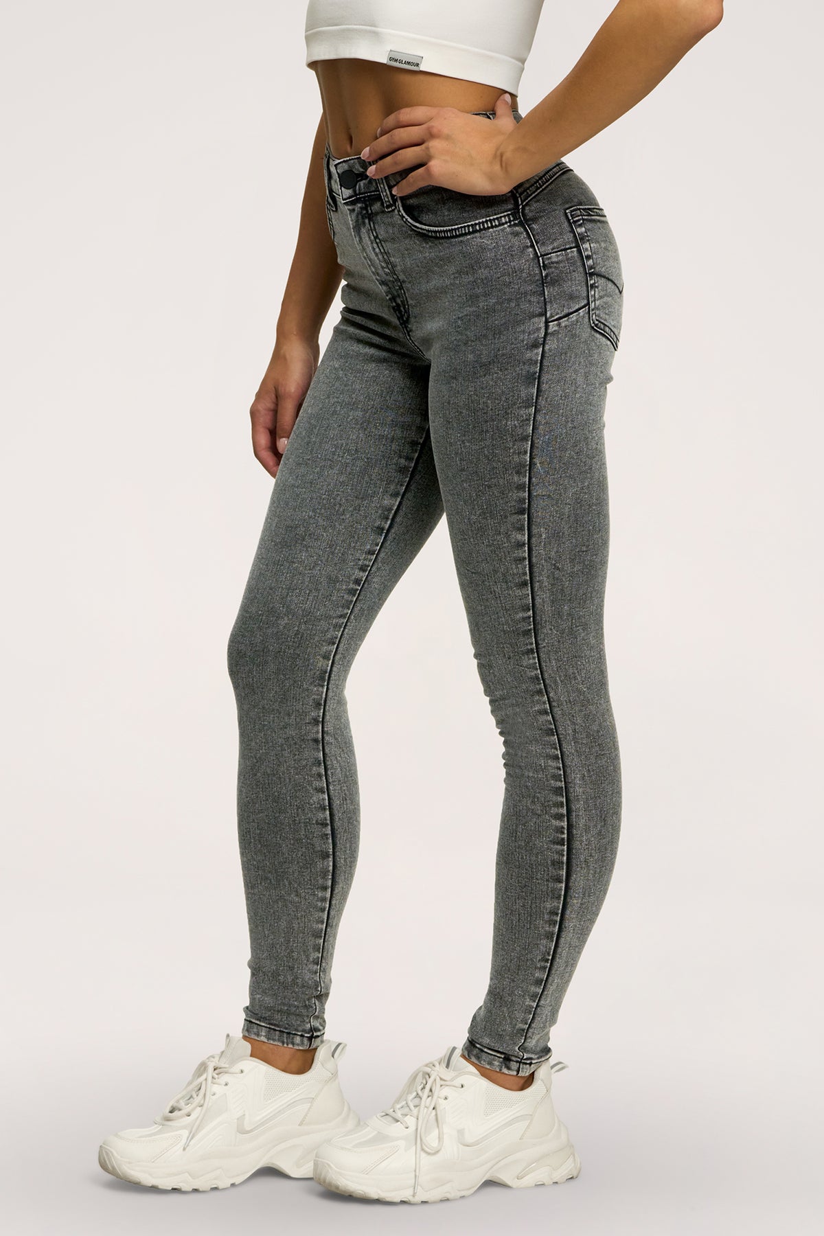 Дънки skinny perfect slim light grey