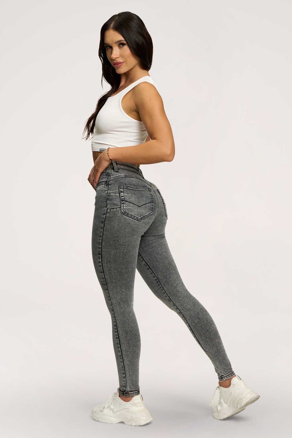Дънки skinny perfect slim light grey