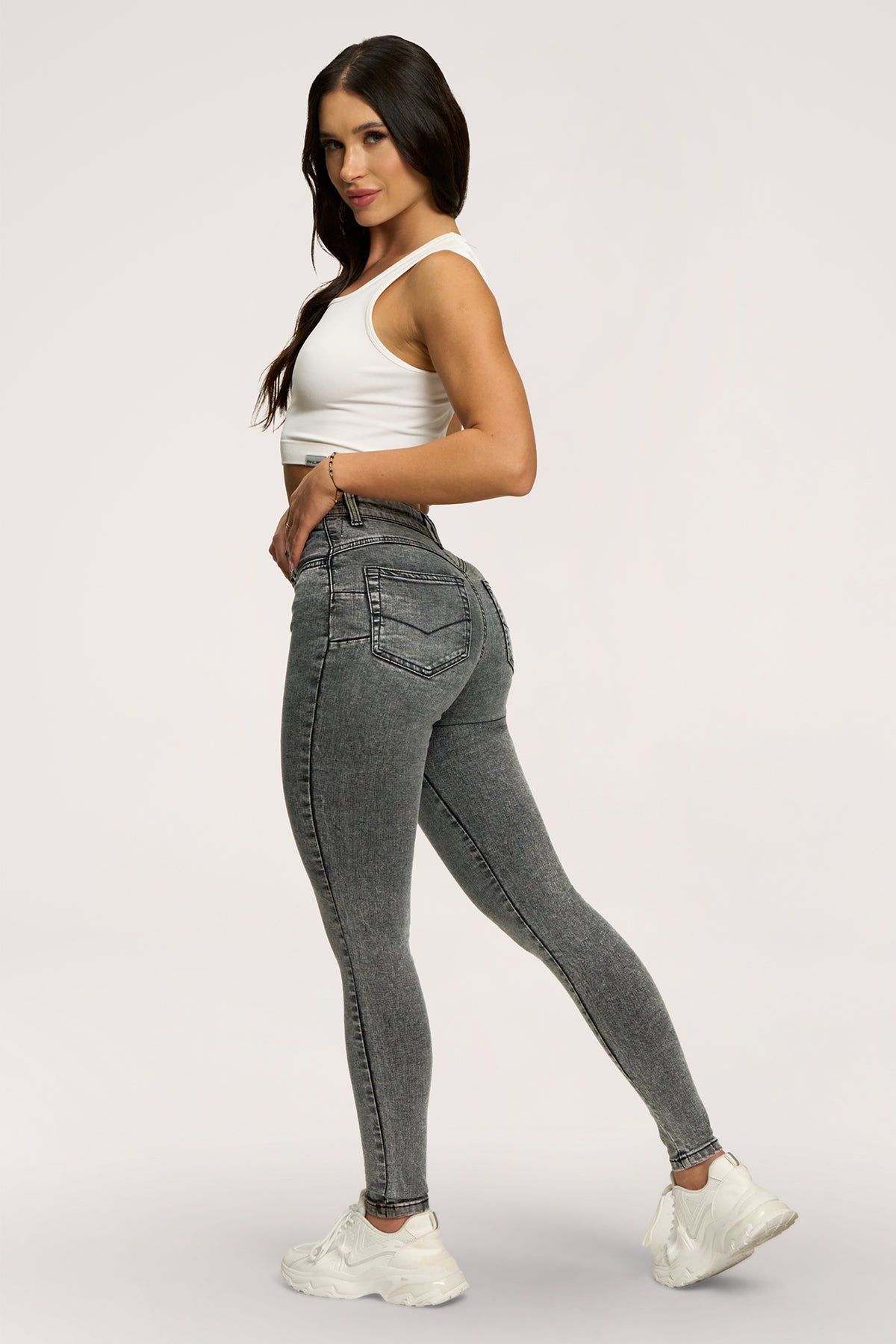 Дънки skinny perfect slim light grey