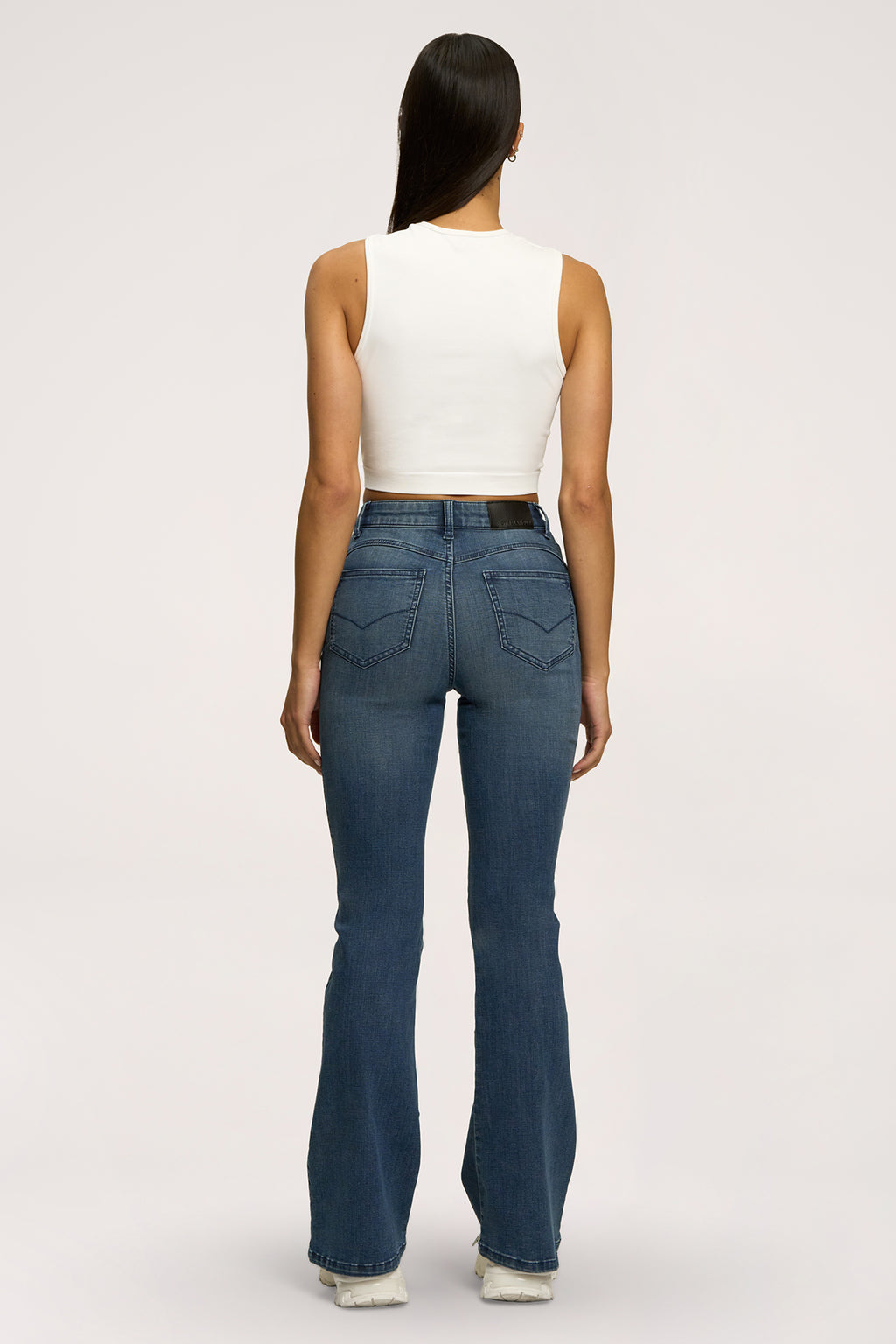 Дънки с клоширани крачоли perfect slim navy blue
