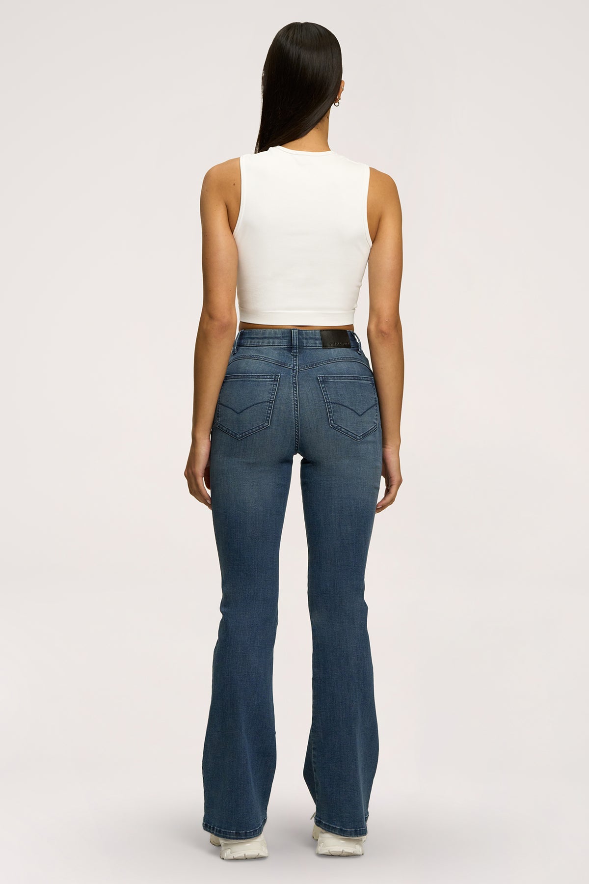 Дънки с клоширани крачоли perfect slim navy blue
