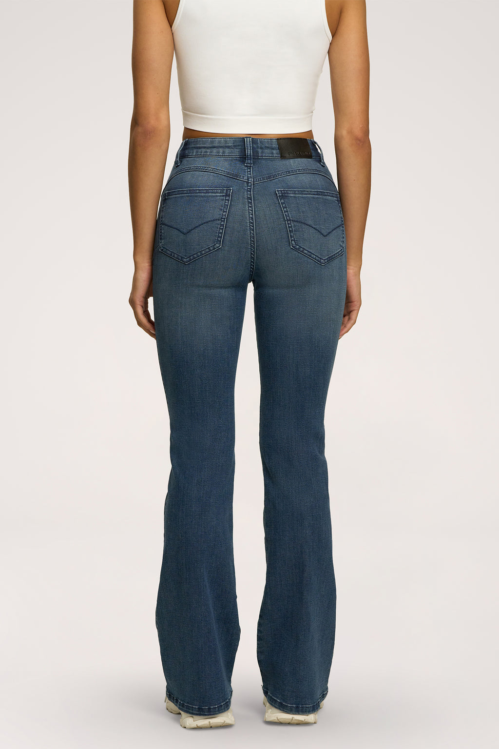 Дънки с клоширани крачоли perfect slim navy blue