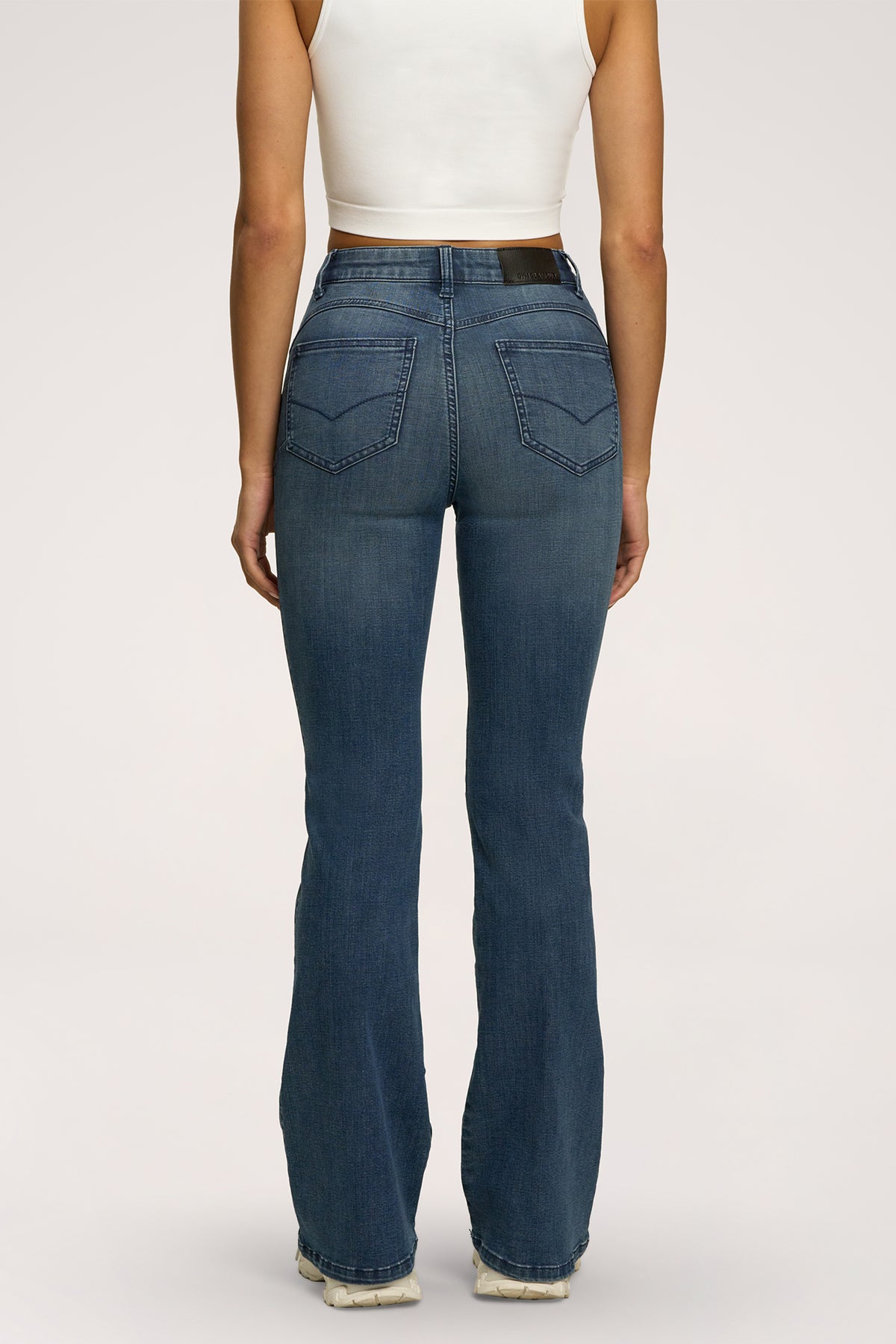 Дънки с клоширани крачоли perfect slim navy blue
