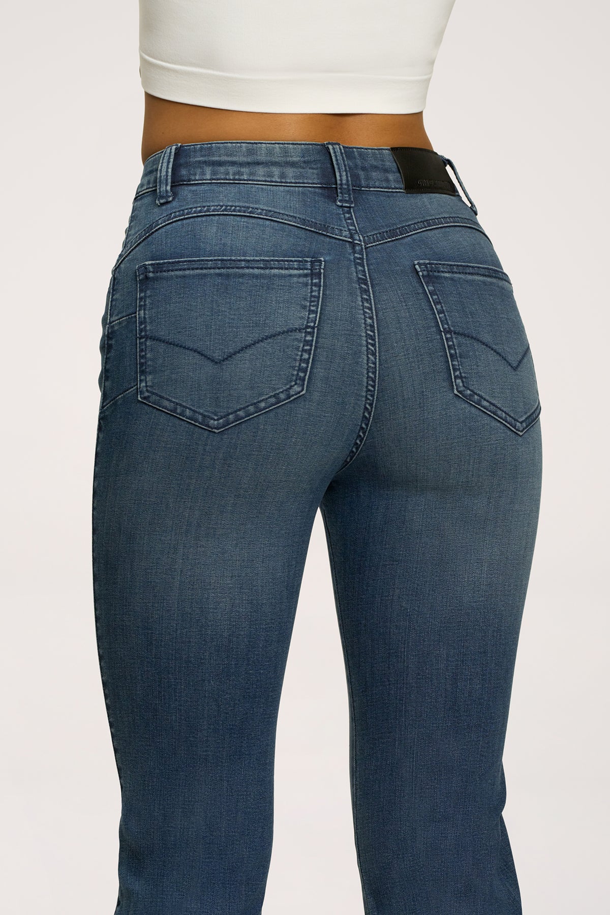 Дънки с клоширани крачоли perfect slim navy blue