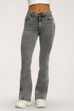 Дънки с клоширани крачоли perfect slim light grey