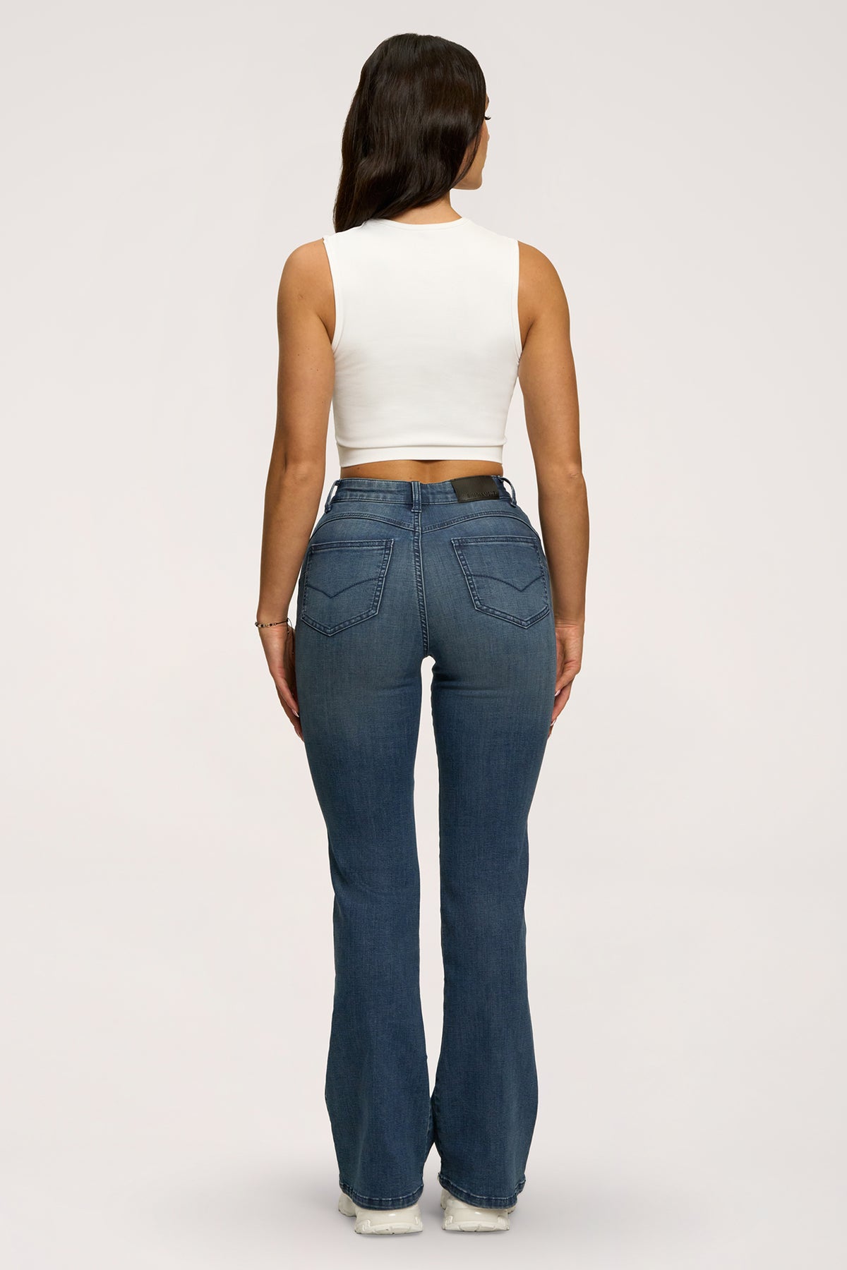 Дънки с клоширани крачоли perfect slim navy blue